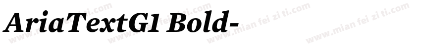 AriaTextG1 Bold字体转换